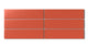 2x8 Natural Press Ceramic Tile in Vermillion Matte