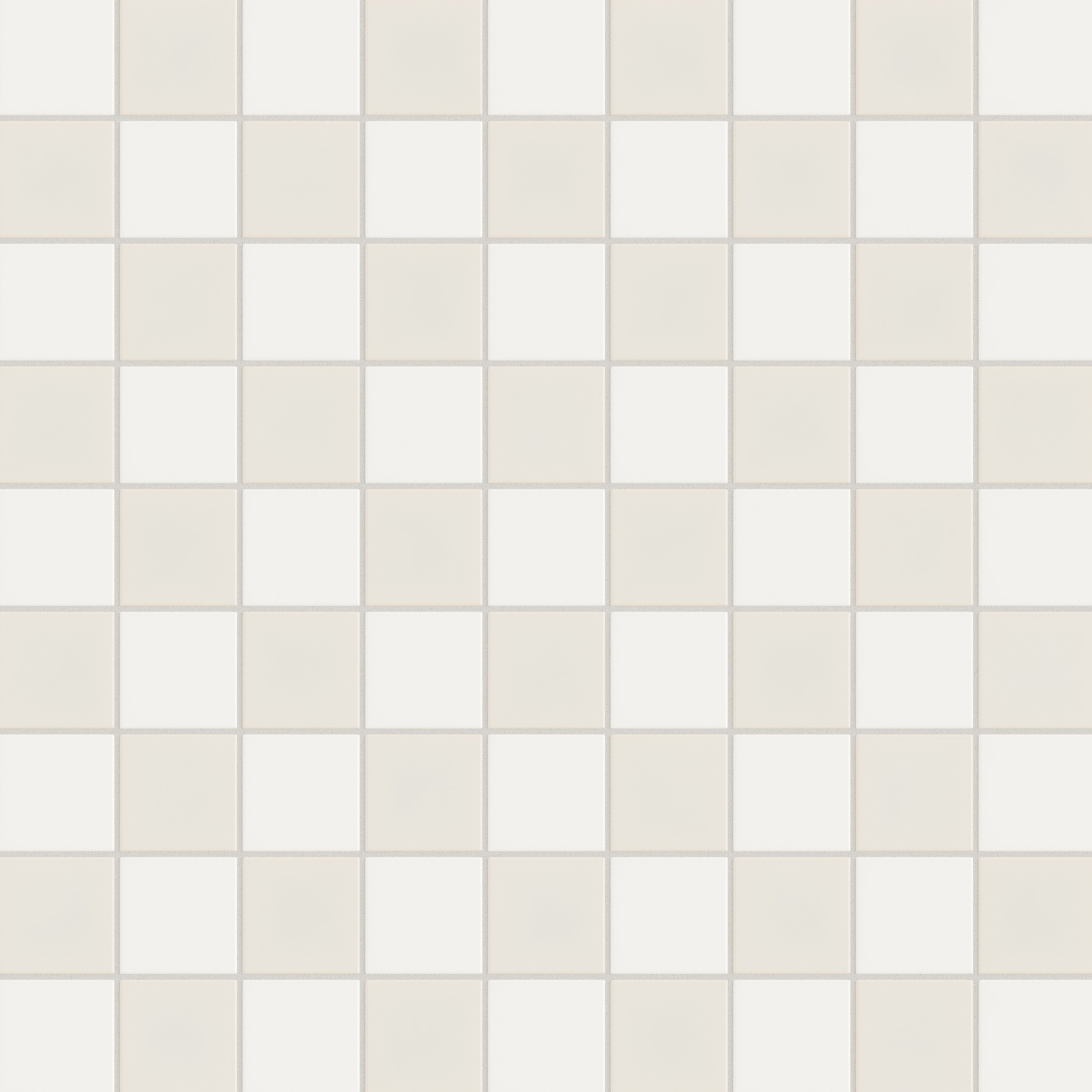 3x3 Checkerboard Sheeted Original Ceramic Tile in Calcite Matte & Feldspar Matte