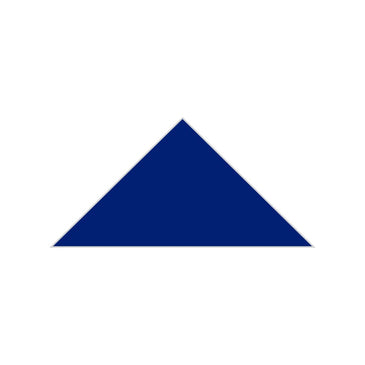 6" Triangle Original Ceramic Tile in Azul Matte