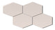 Elongated Hexagon Natural Press Ceramic Tile in Tyrian Purple Gloss