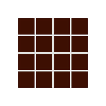 2x2 Straight Set Sheeted Original Ceramic Mosaic Tile in Amber