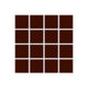 2x2 Straight Set Sheeted Original Ceramic Mosaic Tile in Amber