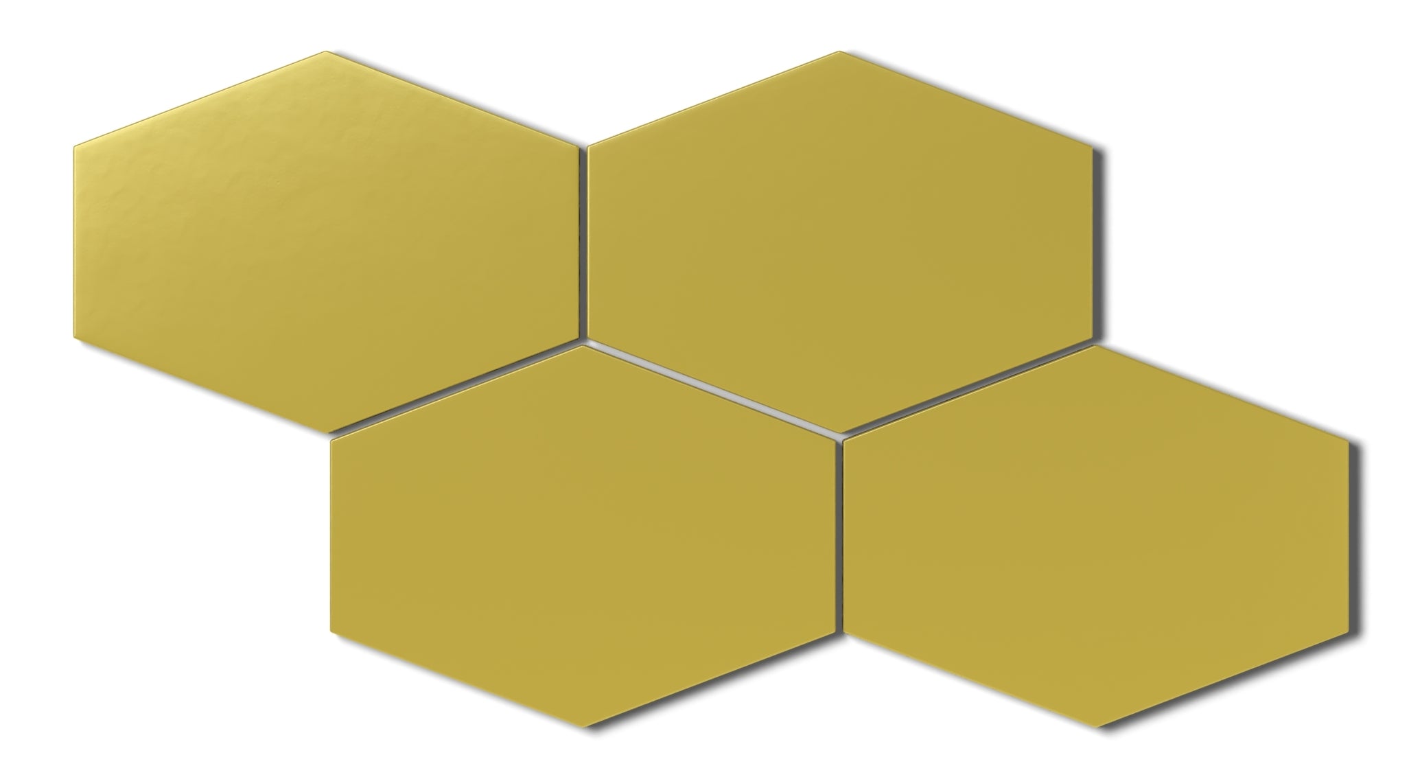 Elongated Hexagon Natural Press Ceramic Tile in Azo Green Matte