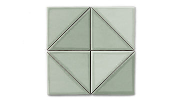 6" Triangle Original Ceramic Tile in Rosemary Gloss