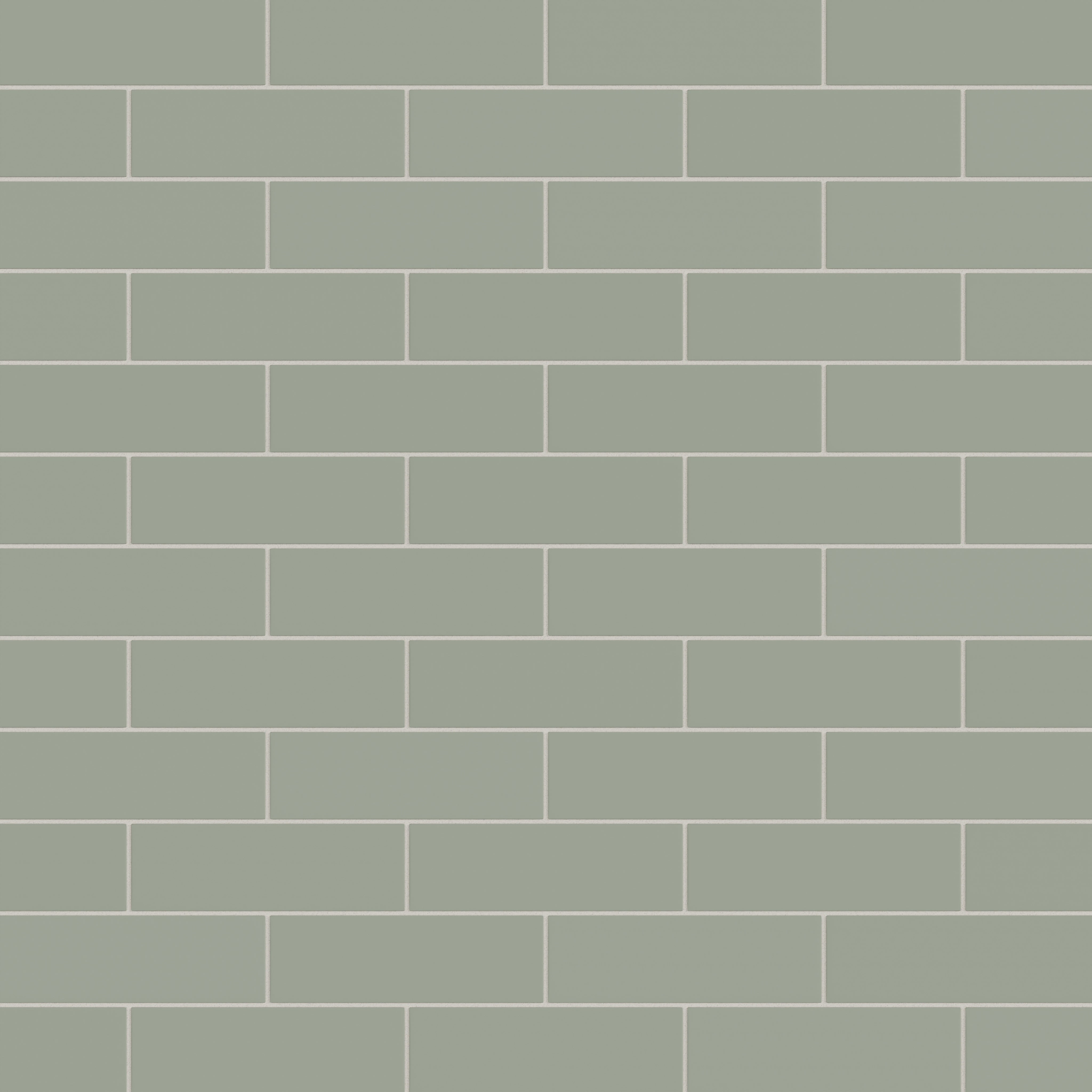 3x9 Natural Press Ceramic Tile in Terre Verte Matte