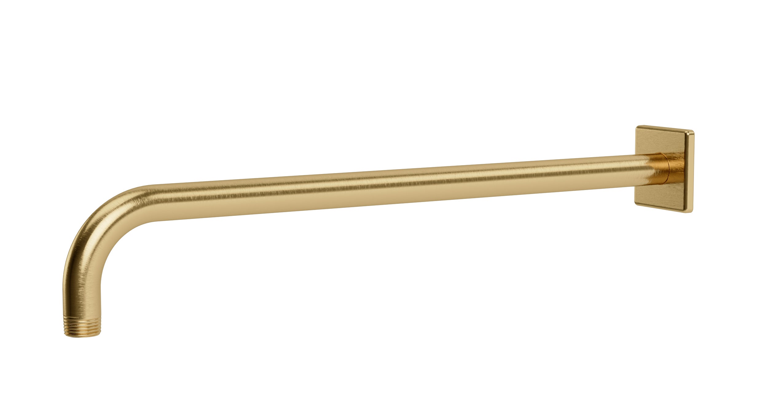 Flatiron 90-Degree 16" Shower Arm with Flange in Satin Brass