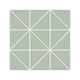 3" Triangle Sheeted - Quadrant Original Ceramic Mosaic Tile in Rosemary Matte