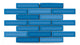 1x4 Half Offset Sheeted Original Ceramic Mosaic Tile in Aegean Sea Gloss