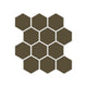 2" Hexagon Sheeted Original Ceramic Mosaic Tile in Bonsai Matte