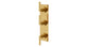 Flatiron Three Handle Wall Mount Shower Trim with Linear Lever Handles in French Brass