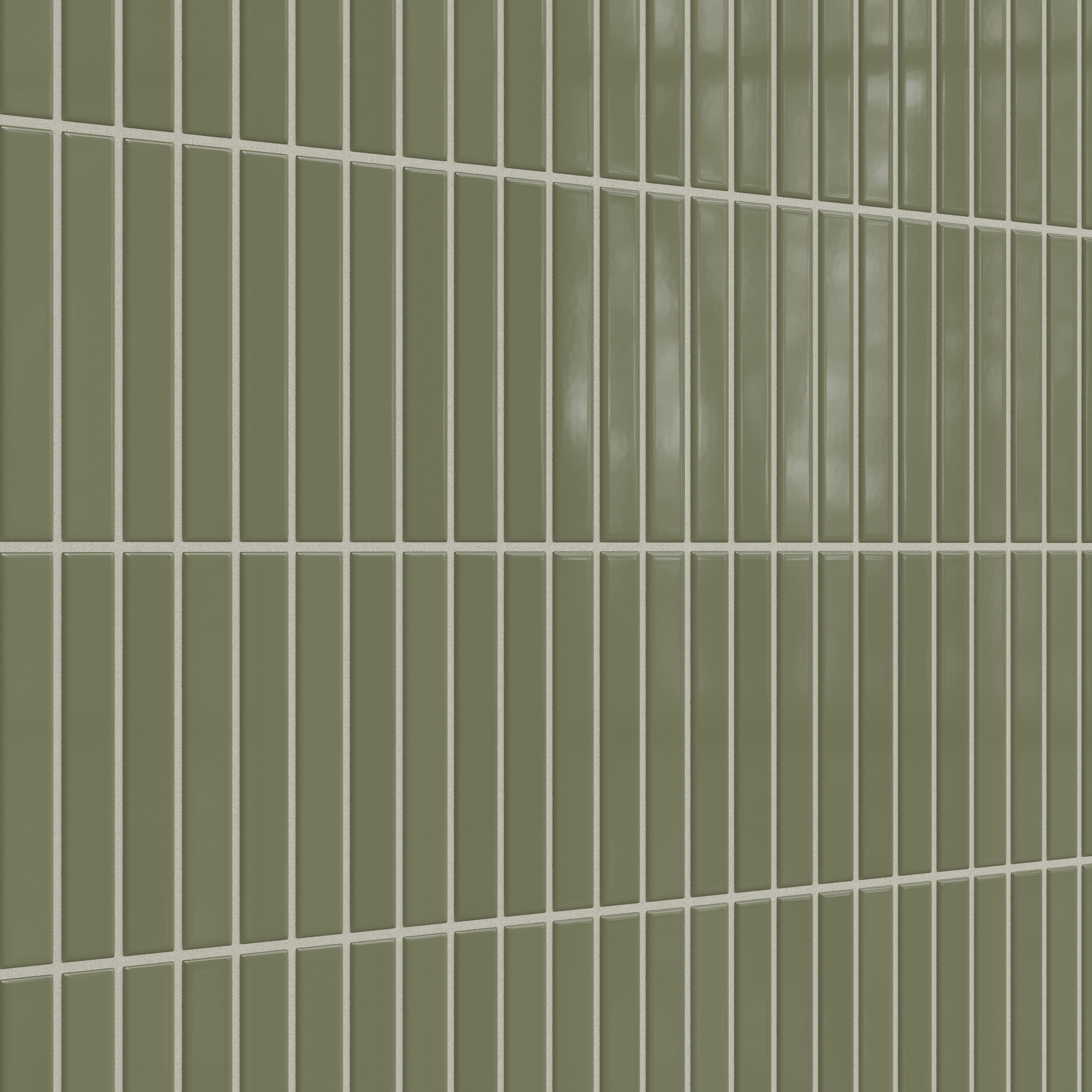 1x6 Straight Set Sheeted Original Ceramic Mosaic Tile in Peabody Gloss