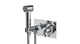 Emerson One Handle Wall Mount Bidet Trim with Classic Cross Handle in Polished Chrome