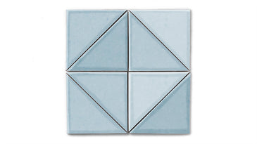 6" Triangle Original Ceramic Tile in Crater Lake Gloss
