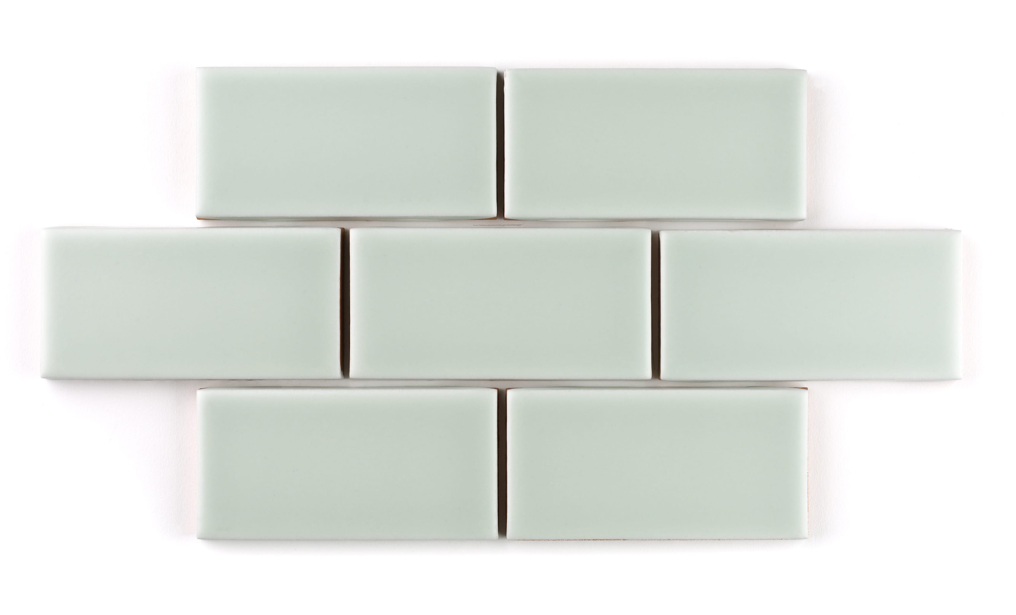 2x2 Straight Set Sheeted Original Ceramic Mosaic Tile in Salton Sea Matte