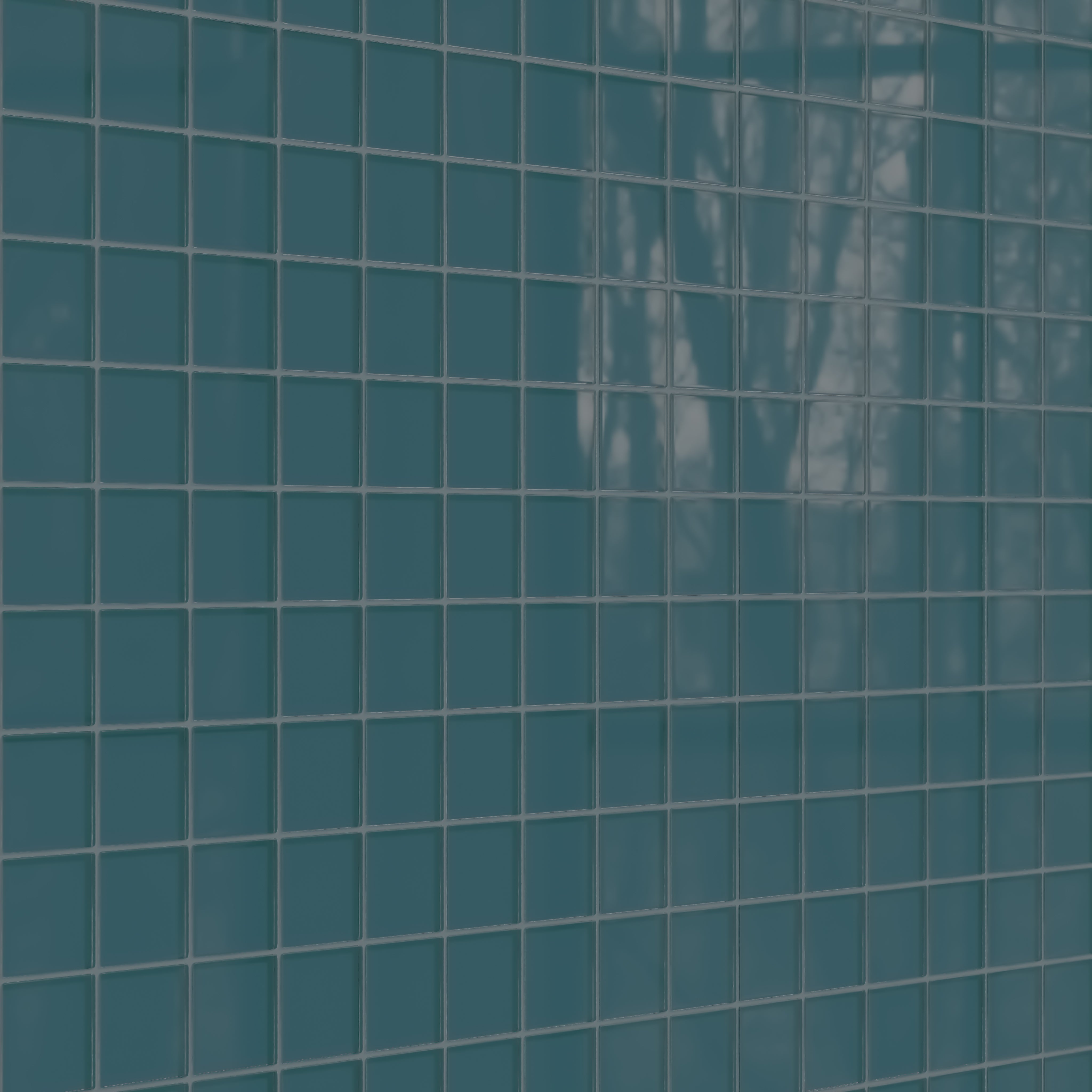 3x3 Straight Set Sheeted Glass Mosaic Tile in Magpie Gloss