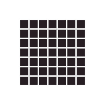 1x1 Straight Set Sheeted Original Ceramic Mosaic Tile in Burnt Umber