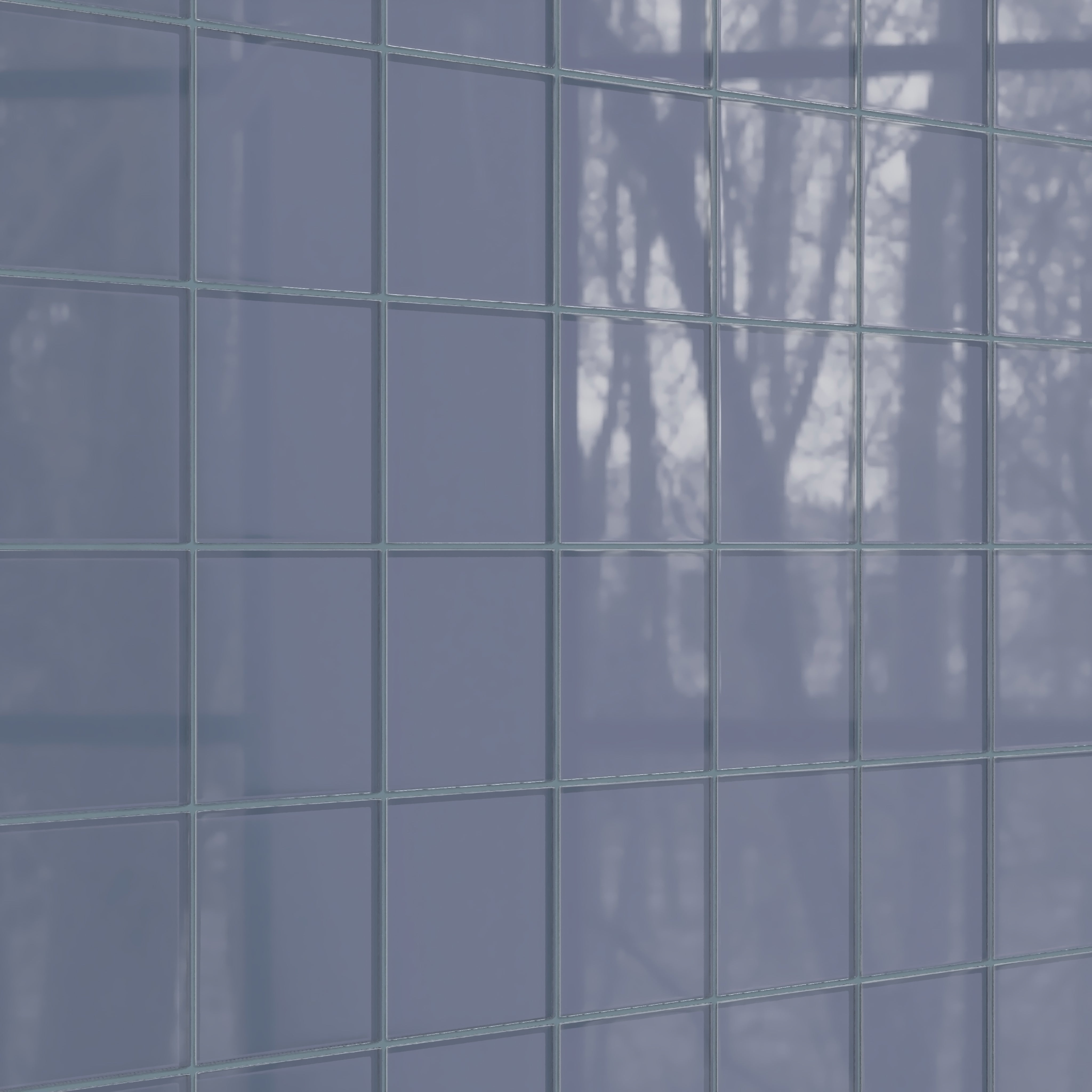 6x6 Glass Tile in Nuthatch Gloss