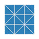 3" Triangle Sheeted - Quadrant Original Ceramic Mosaic Tile in Aegean Sea Matte