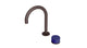 Foundry One Handle Deck Mount Gooseneck Lavatory Faucet with Groove Ceramic Knob Handle in Architectural Copper