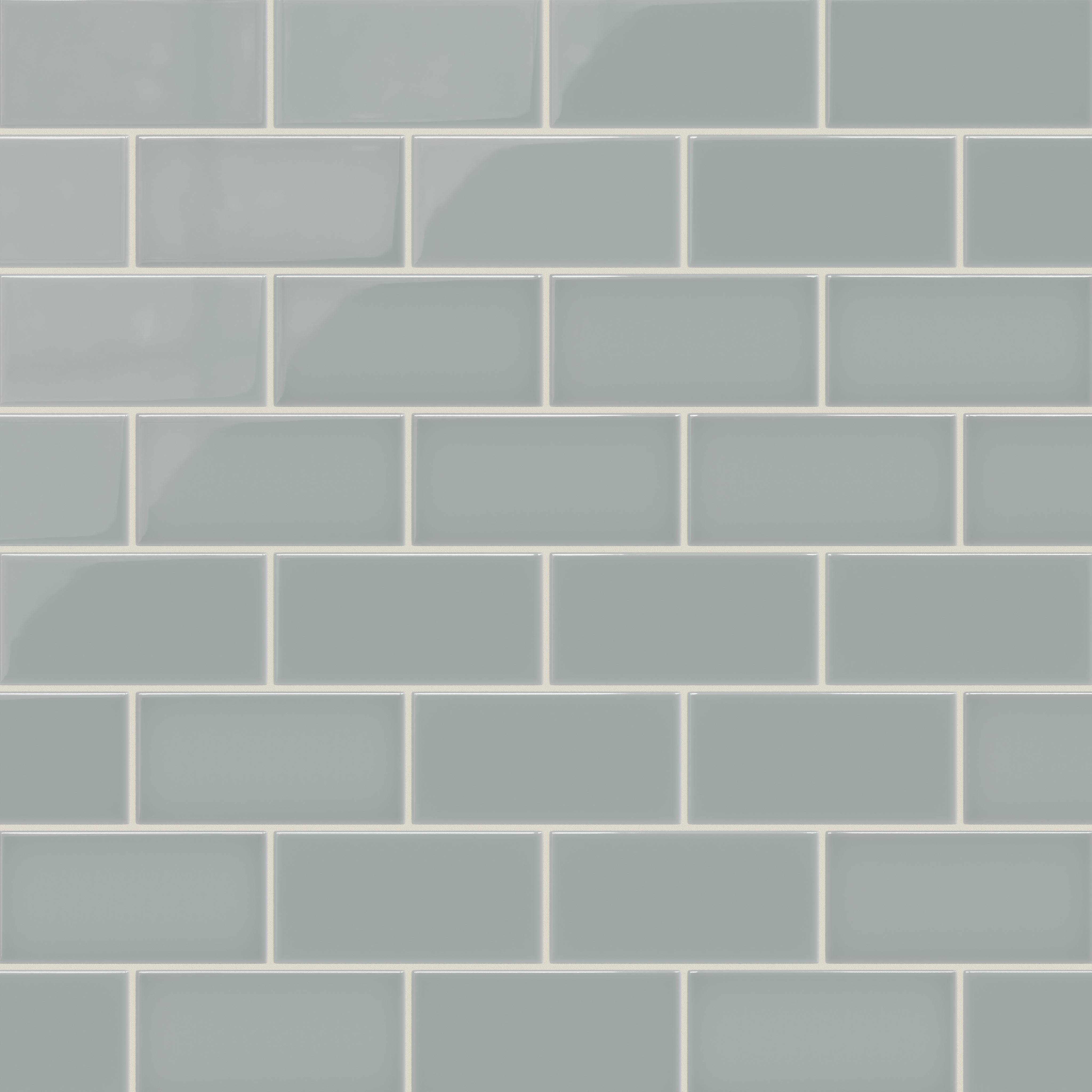 Titanium Grey 3x6 Gloss Natural Press Ceramic Tile - Fireclay Tile