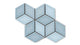 Small Diamond Sheeted - Escher Original Ceramic Mosaic Tile in Crater Lake Gloss