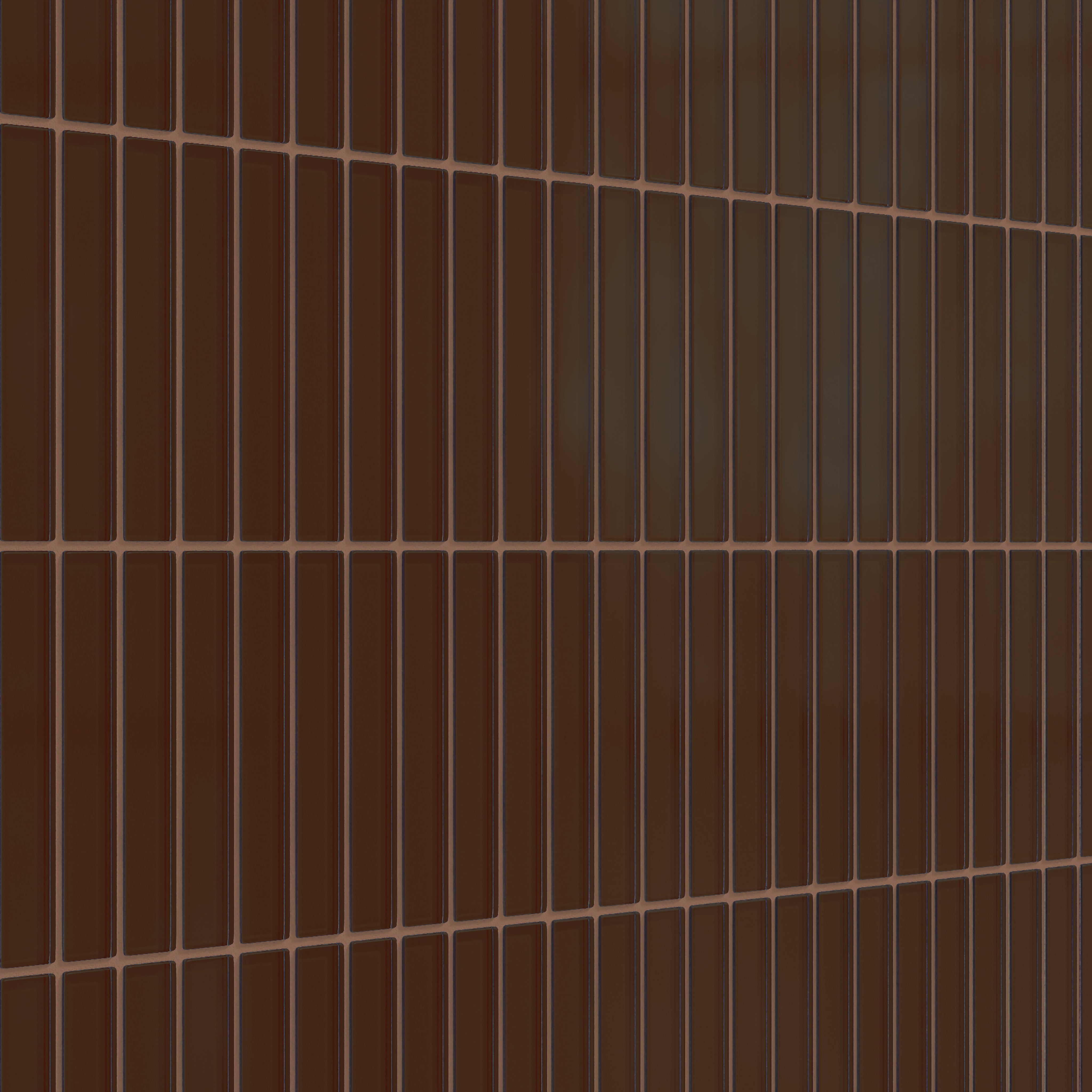1x6 Straight Set Sheeted Glass Mosaic Tile in Thrasher Matte