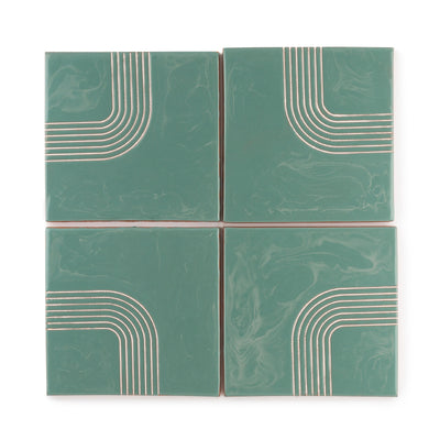 4x4 Handpainted Sample Roundabout 2  in Fresco