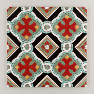 6x6 Handpainted Sample Spanish Cross  in Warm Motif