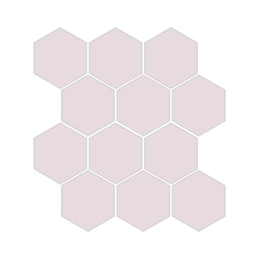 3" Hexagon Sheeted Original Ceramic Mosaic Tile in Evening Glow Matte