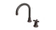 Emerson One Handle Deck Mount Gooseneck Lavatory Faucet with Classic Cross Handle in Antique Bronze
