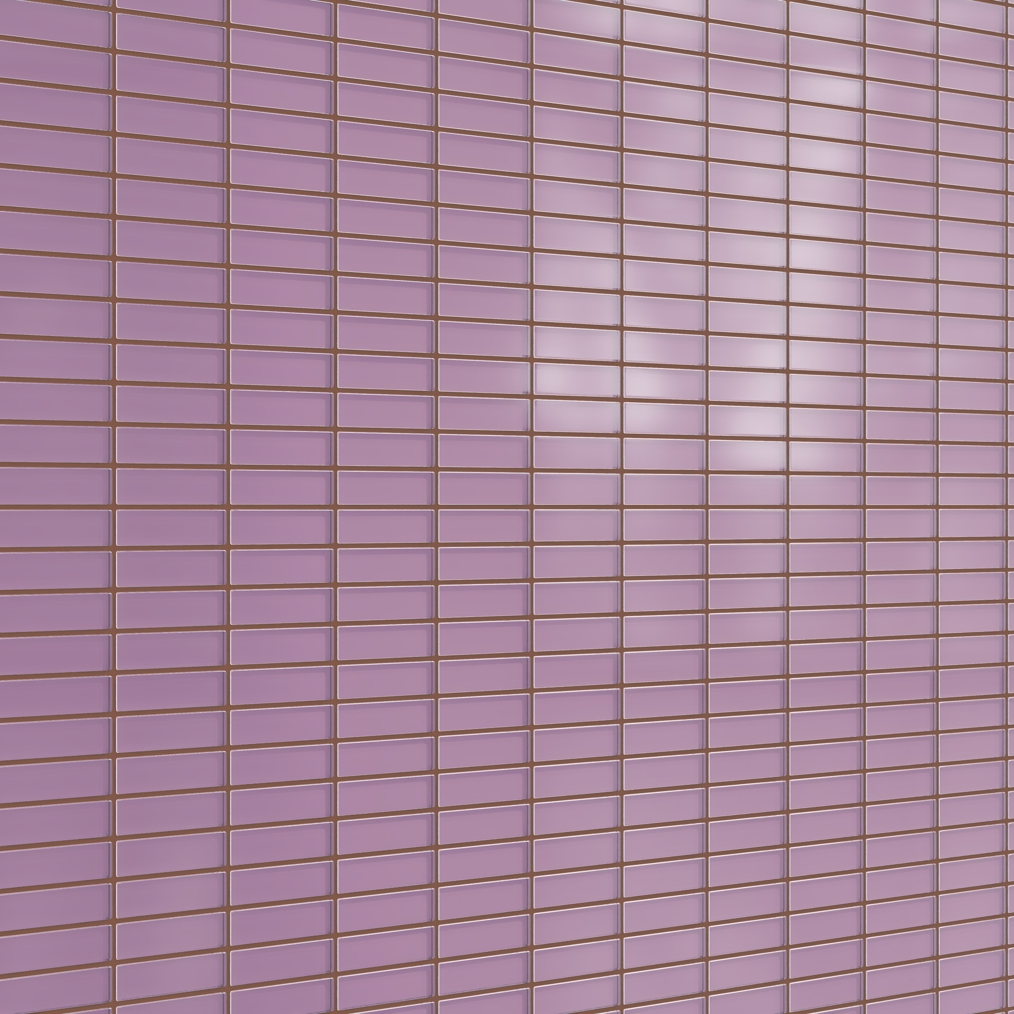 1x4 Straight Set Sheeted Glass Mosaic Tile in Waxbill Matte