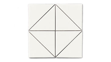 6" Triangle Original Ceramic Tile in Calcite Matte