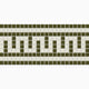 1x1 Labyrinth Border Sheeted Original Ceramic Tile in Celadon Matte