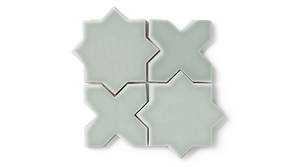 Star & Cross Original Ceramic Tile in Overcast Gloss