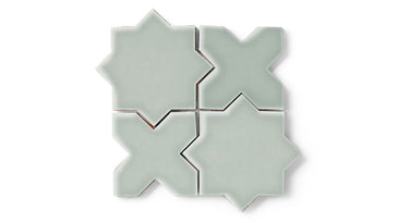 Star & Cross Original Ceramic Tile in Overcast Gloss