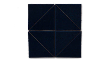 6" Triangle Original Ceramic Tile in Navy Blue Gloss