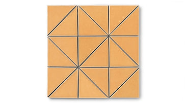 4" Triangle Original Ceramic Tile in Koi Gloss