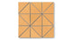 4" Triangle Original Ceramic Tile in Koi Gloss