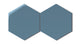 8" Hexagon Natural Press Ceramic Tile in Azurite Gloss