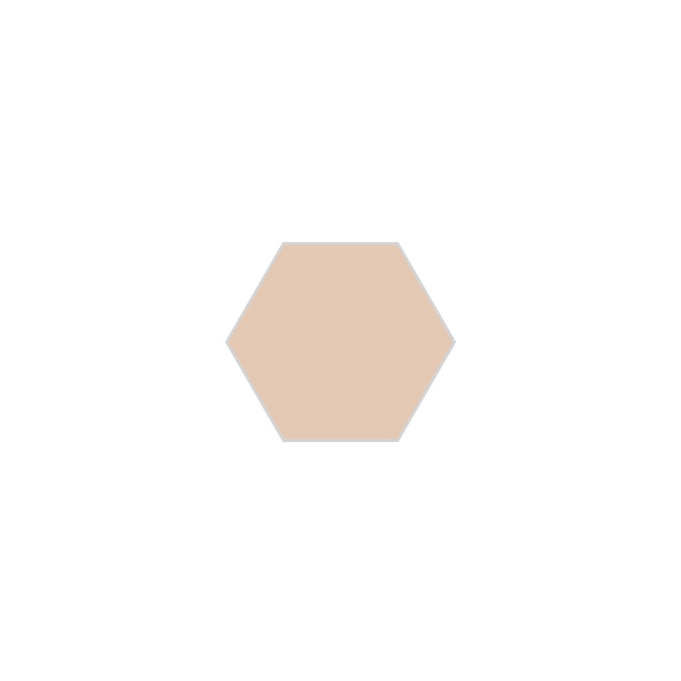 4" Hexagon Original Ceramic Tile in Tumbleweed Gloss