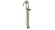 Emerson One Handle Floor Mount Gooseneck Bath Trim with Hand Shower and Defined Cross Handle in French Nickel