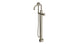 Emerson One Handle Floor Mount Squaretop Bath Trim with Hand Shower and Defined Cross Handle in French Nickel