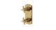 Emerson Two Handle Wall Mount Shower Trim with Defined Cross Handles in Uncoated Polished Brass