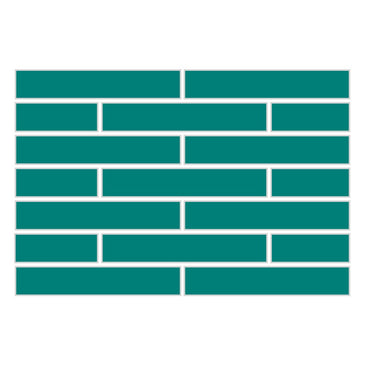 1x6 Half Offset Sheeted Original Ceramic Mosaic Tile in Bora Bora Matte