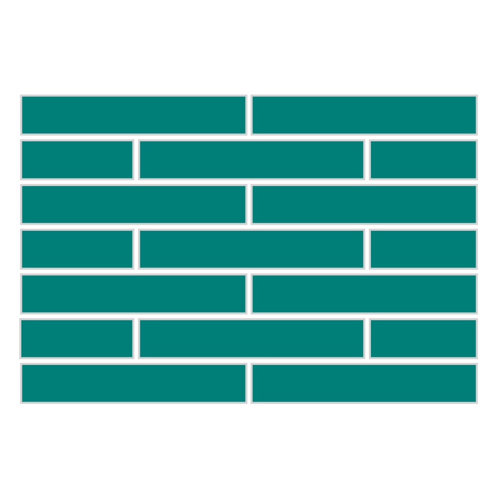 1x6 Half Offset Sheeted Original Ceramic Mosaic Tile in Bora Bora Matte