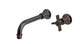 Emerson One Handle Wall Mount 8.25" Lavatory Faucet with Defined Cross Handle in Antique Bronze