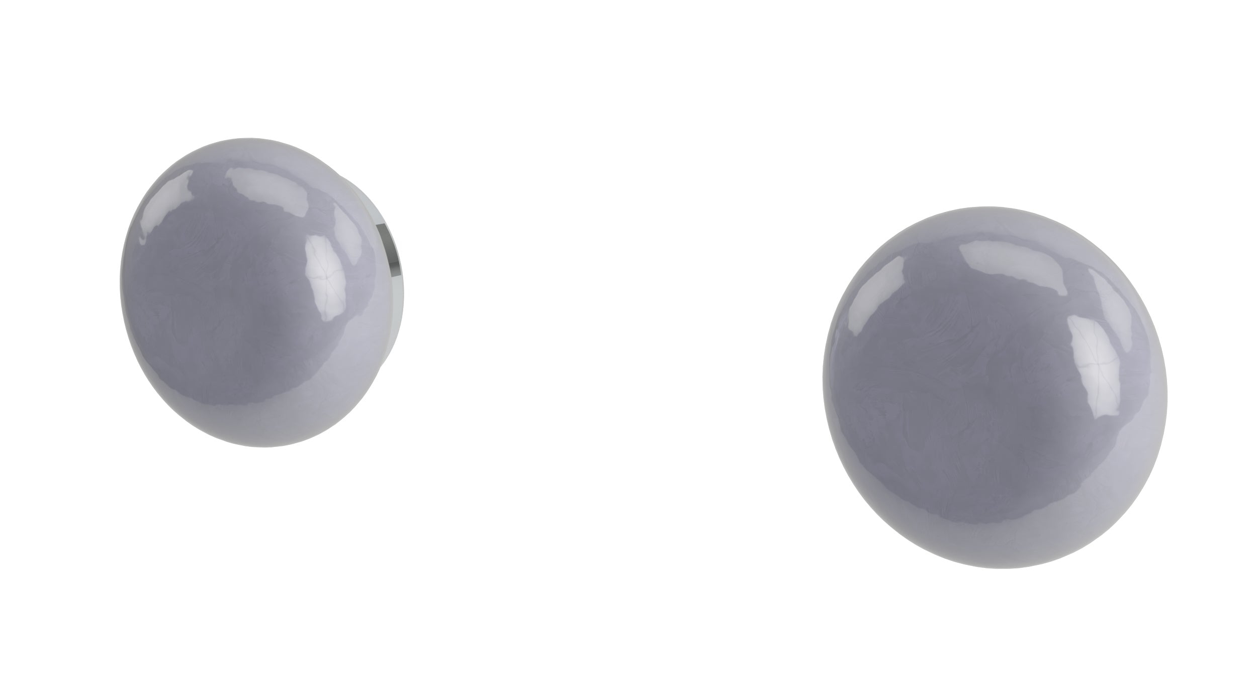 Foundry Two Handle Wall Mount Bath Trim with Pebble Ceramic Knob Handles in Polished Chrome