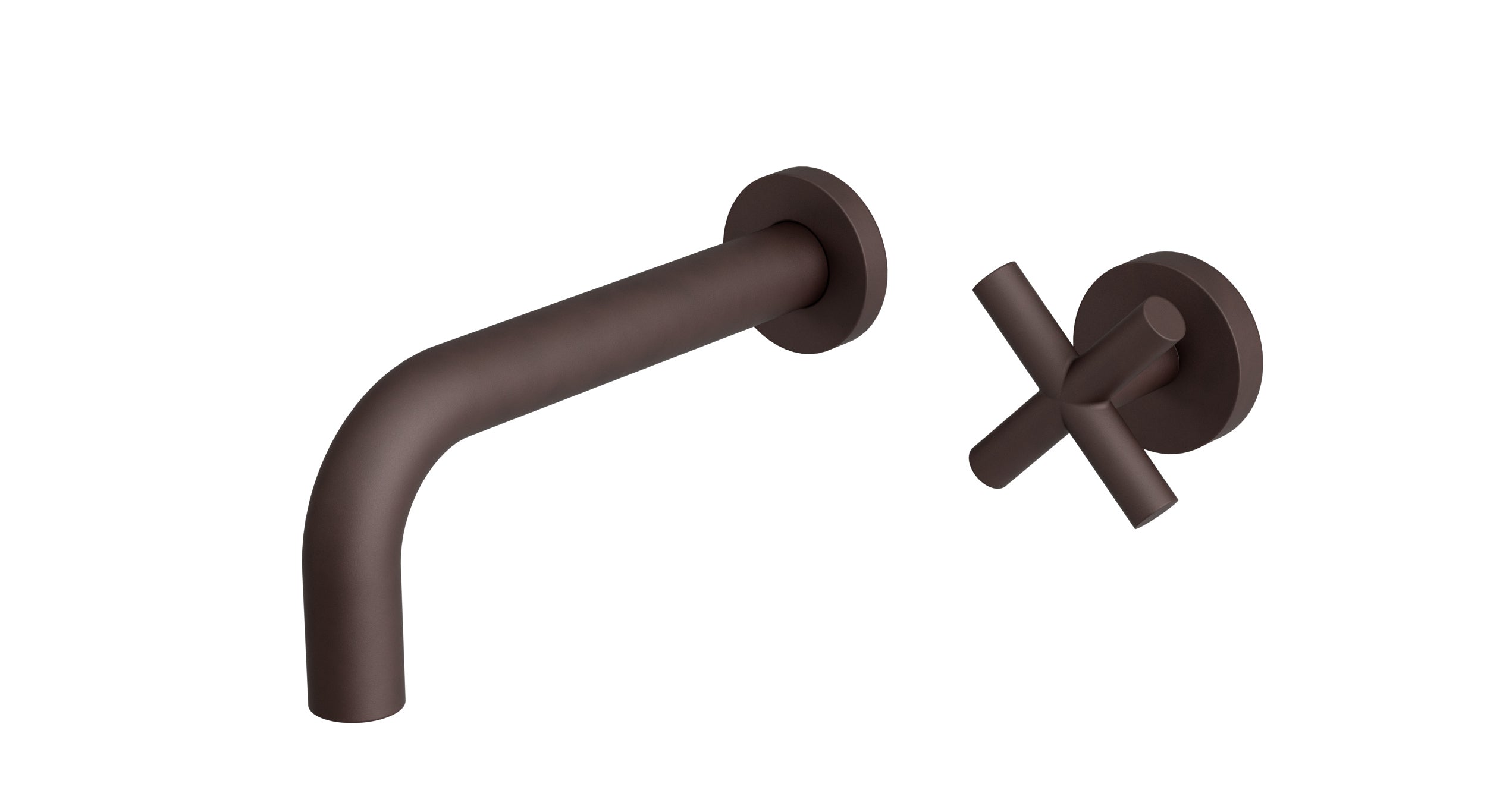 Contour One Handle Wall Mount 7.5" Lavatory Faucet with Soft Cross Handle