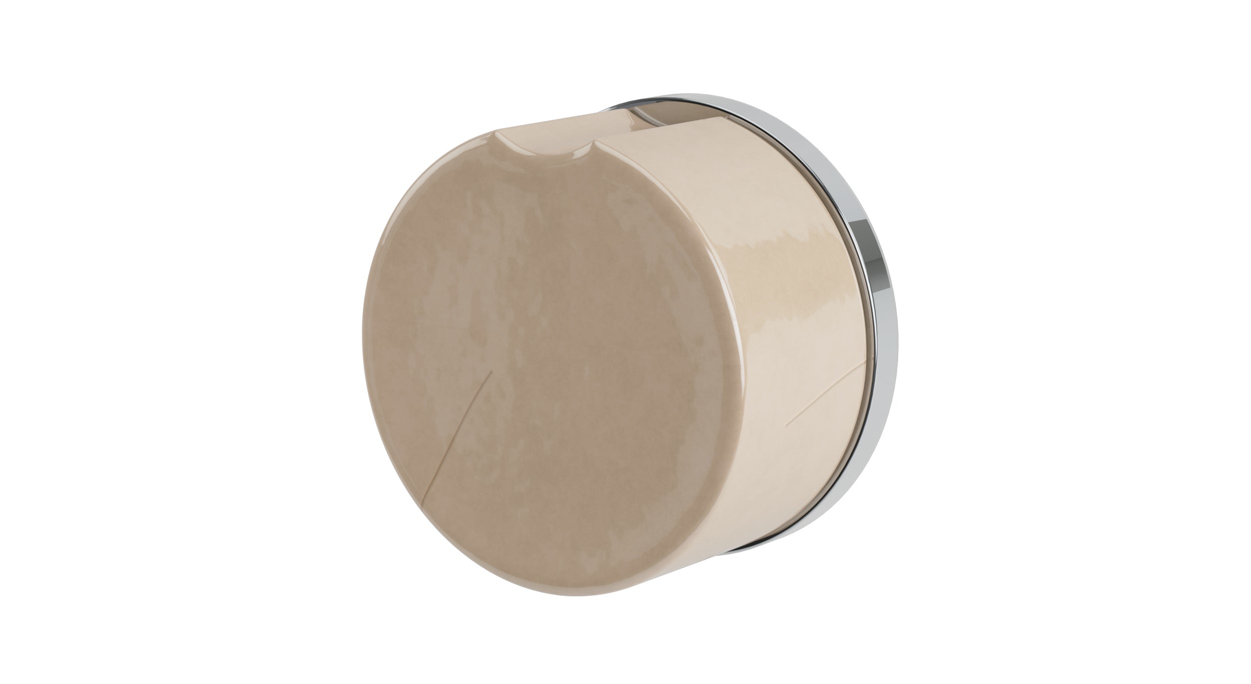 Foundry One Handle Wall Mount Diverter/Volume Control Shower Trim with Groove Ceramic Knob Handle in Polished Chrome