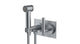Contour One Handle Wall Mount Bidet Trim with Soft Lever Handle in Satin Chrome